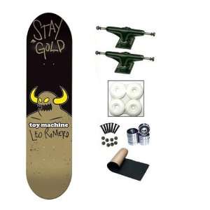 Toy Machine Leo Romero Stay Gold Monster 8.0 Skateboard Deck Complete 