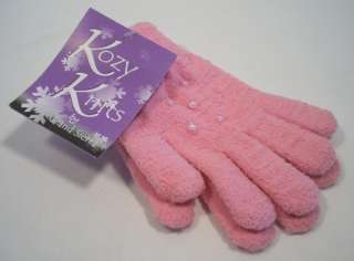 Grand Sierra Kozy Knits Girls Chenille Sparkle Gloves  