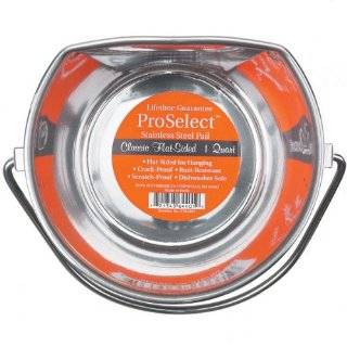 ProSelect 5 Inch Stainless Steel Flat Sided Pet Pail, 1 Quart