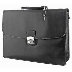  Hard Leather Mans Business Briefcase Messenger Bag Single 