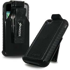 Amzer Go Holster Combo For Iphone 4 Cdma Iphone 4 Pebble Grain Leather 
