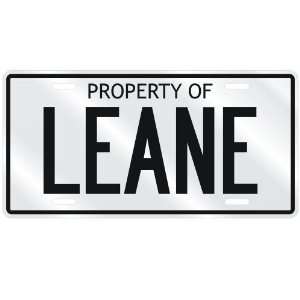 NEW  PROPERTY OF LEANE  LICENSE PLATE SIGN NAME 