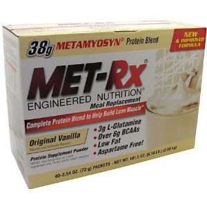 Met Rx USA Meal Replacement Protein Powder, Original Vanilla, 40  