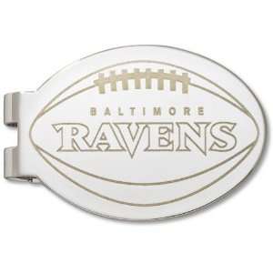 Baltimore Ravens Silver Plated Laser Engraved Money Clip  