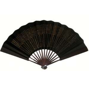  Chinese Calligraphy Black Large Folding Fan Office 