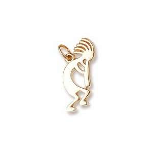  Kokopelli Charm in Yellow Gold Jewelry