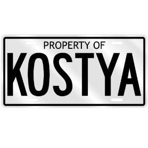  PROPERTY OF KOSTYA LICENSE PLATE SING NAME