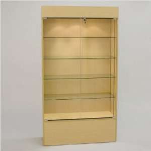  Rectangular Wall Display Unit Color Maple Office 