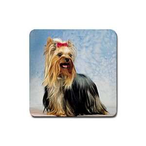  Yorkshire Terrier Yorkie Rubber Square Coaster (4 pack 