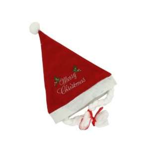  Santa Christmas hat with braids   Pack of 24 Kitchen 