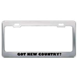 Got New Country? Music Musical Instrument Metal License Plate Frame 
