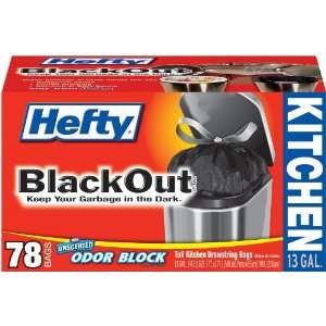  Hefty Blackout Tall Kitchen, 13 Gallon, 78 Count Health 