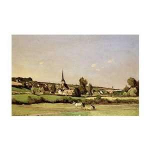   An Extensive Landscape With A Ploughman Giclee Canvas