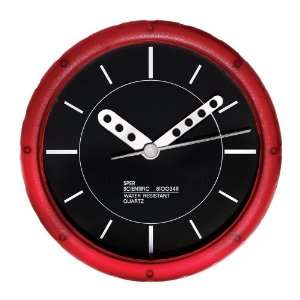 Water Resistant Wall Clock   Red   810034r by Sper Scientific  