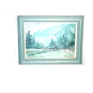   Print by V.R. McBride in Wood Frame with Glass Front 