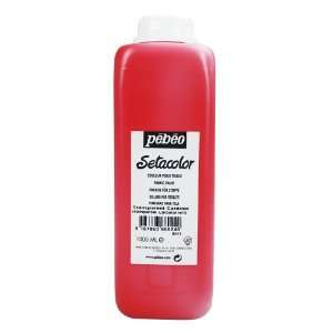 Pebeo Setacolor Transparent Fabric Paint 1 Liter Bottle, Cardinal Red