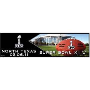  NFL Super Bowl XLV North Texas 2011 Bumper Sticker Sports 