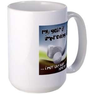 Golf Improving Funny Large Mug by  Everything 