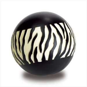  Zebra Stripe Ball   Polyresin