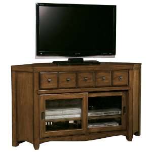  Corner TV Console in Chestnut Furniture & Decor