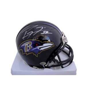  Ray Lewis Signed Mini Helmet   GLOBAL   Autographed NFL Mini 