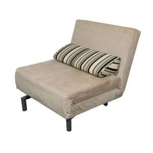   Ultra Lounger Single Khaki Convertible Chair Sofa Bed