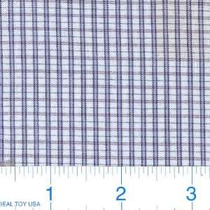   Blue/ Light Blue Windowpane Fabric By The Yard Arts, Crafts & Sewing