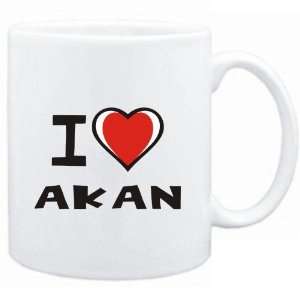  Mug White I love Akan  Languages