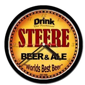  STEERE beer and ale cerveza wall clock 