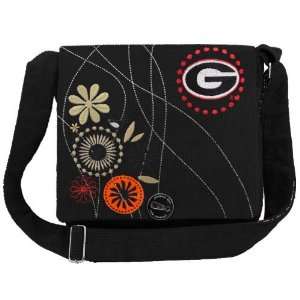 Georgia Bulldogs Black Corduroy Messenger Bag  Sports 