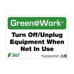 GW6 to 1038   Turn Off/Unplug Equipment When Not In Use, 7 X 10 