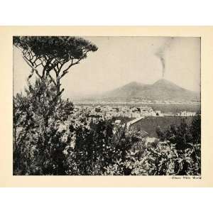  1939 Halftone Print City Naples Italy Volcano Eruption 