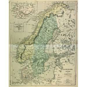  Dufour map of Scandinavia (1854)