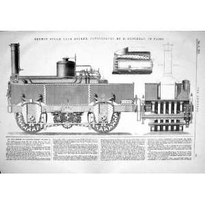  1867 FRENCH STEAM ROAD ROLLER GELLERAT PARIS ENGINE 