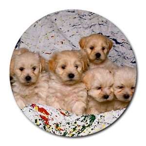   puppy litter Round Mousepad Mouse Pad Great Gift Idea
