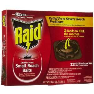 Raid Double Control Small Roach Baits 12 ct. Patio, Lawn 