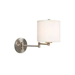 Adjustable Wall Sconce with Linen Shade