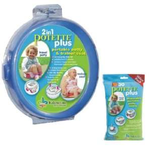   Potette Plus Portable Boys Potty Toilet Training Seat Bundle Baby