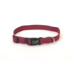  New Earth Soy Dog Collar, .625 Inch Wide, Cranberry Pet 