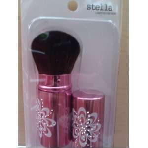   Retractable Powder Brush with Rhinestones for Make up   Pink Beauty