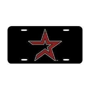  Houston Astros Laser Cut Black License Plate Sports 