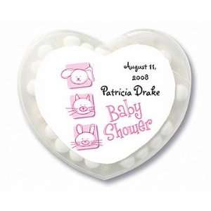 Wedding Favors Pink Cute Animal Illustrations Baby Shower Personalized 