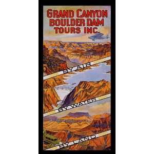 GRAND CANYON TOUR BY AIR WATER LAND TRAVEL TOURISM SMALL VINTAGE 