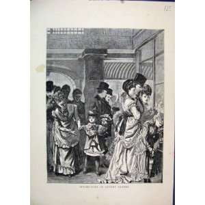  1871 Spring Time Covent Garden Flowers Families Print 