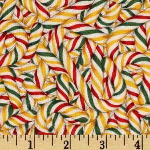  44 Wide Christmas Treats Candy Cane Yellow/Red/Green 