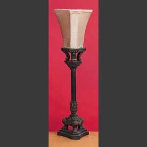 Shade Table Lamp   Antique