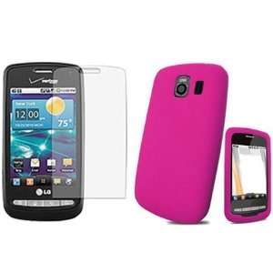   Case Faceplate Cover + LCD Screen Protector for LG Vortex VS660
