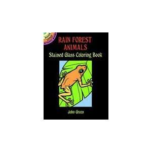 Rain Forest Animals Stained Glass Coloring Book Toys 