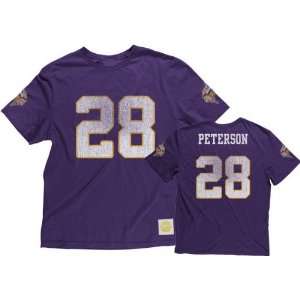  Adrian Peterson Purple Retro Sport Vintage Name & Number 