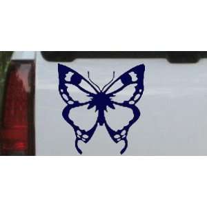 Navy 3in X 3in    Monarch Butterfly Butterflies Car Window Wall Laptop 
